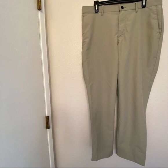 Banana Republic tan stretch Chino khaki work golf Pants 34x30 - Picture 2 of 14